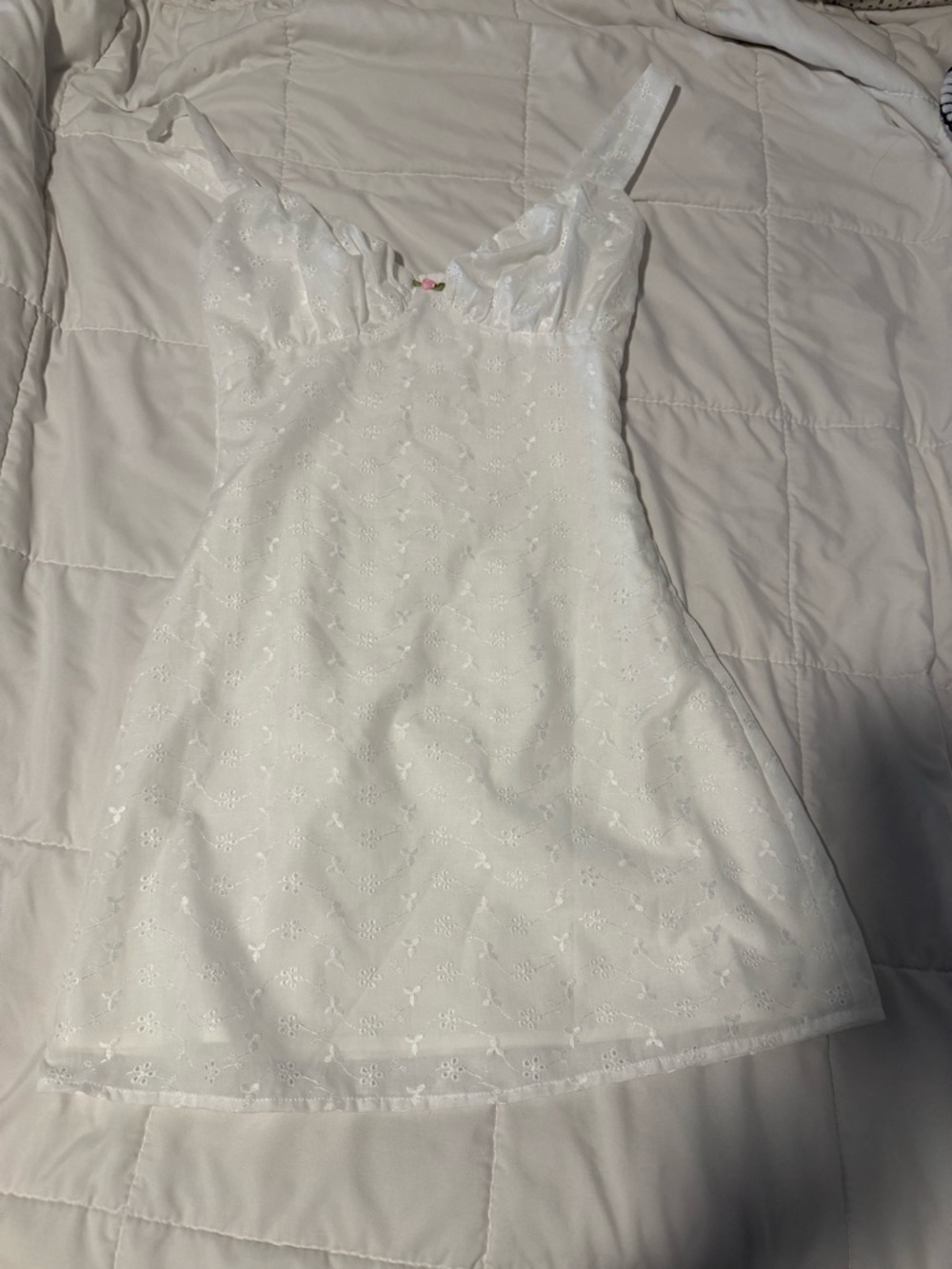 Princess Polly White Eyelet Mini Dress